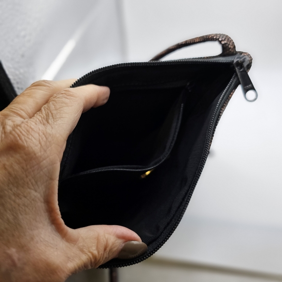 Leatherock Brown Beaded Fringe Clutch - Picture 9 of 9